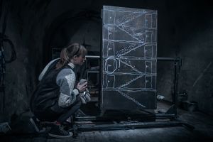 The staging of <i>Nekje drugje</i> (Somewhee else), a 'puppet' play for children that deals with the delicate subject of war, directed by <!--LINK'" 0:68-->, 2016