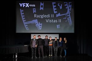 The festival team of the International Festival of Experimental Audiovisual Practices <!--LINK'" 0:61--> in 2023. Author: Asiana Jurca Avci