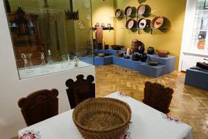 Ethnological objects on display at <!--LINK'" 0:246--> in Slovenj Gradec, 2019.