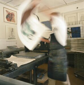 The print studio at the <!--LINK'" 0:208-->, Ljubljana.
