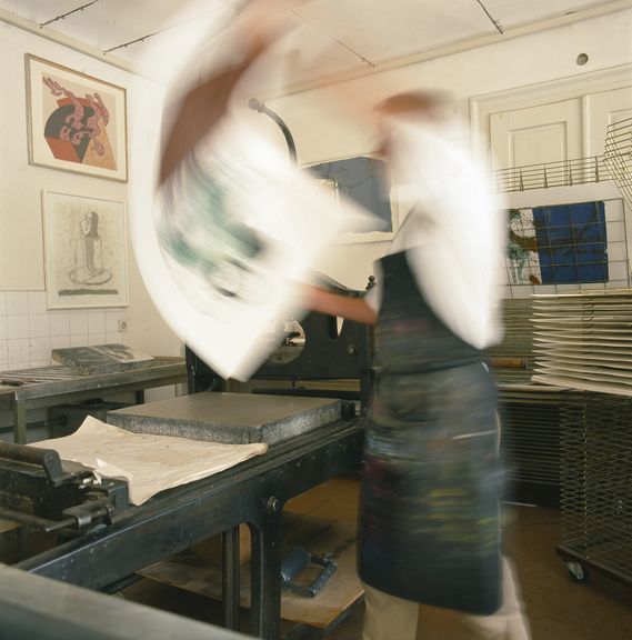 The print studio at the International Centre of Graphic Arts (MGLC), Ljubljana.