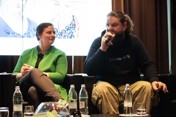 Alma Selimović & Borut Jerman at the Motovila/CED Slovenia conference Mobility4Creativity in 2019.