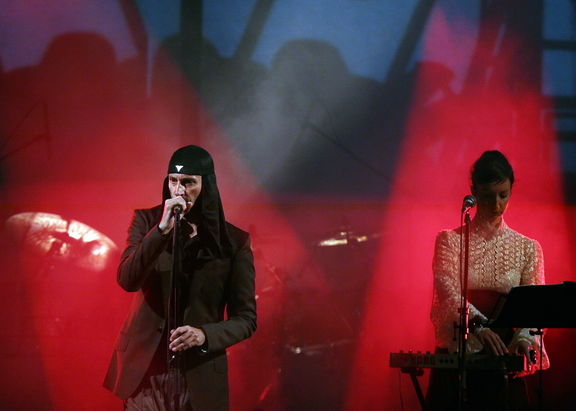 Laibach at open air Speculum Artium Festival in front of Delavski dom Trbovlje Cultural Centre, 2009