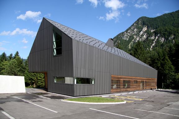 A view of the Slovenian Alpine Museum in Mojstrana