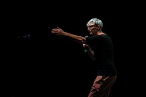 Slovenian comedian and actor <!--LINK'" 0:46--> at the <!--LINK'" 0:47-->, Ljubljana 2022. Author: Črt Piksi