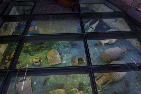 A view of the underwater finds from the archaeological collection, Sergej Mašera Maritime Museum, Piran, 2020.