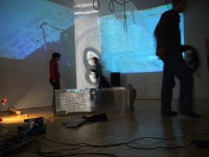 Opening of <i>Skulpture začasnosti</i>, part of <i>Premiera 17</i> exhibition at the <!--LINK'" 0:534-->, 2009