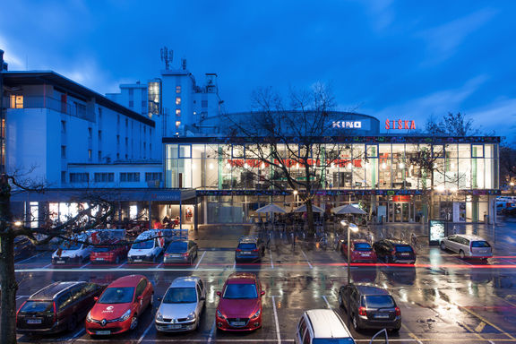 The main entrance to Kino Šiška, 2017