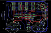Circuit board for Frida V. (Free Ride Data Acquisition Vehicle), by Luka Frelih, is a free, mapping interface for bicycles. First built for DEAF 2004 Frida V. has been realised in numerous cities worldwide. Ljudmila - Ljubljana Digital Media Lab