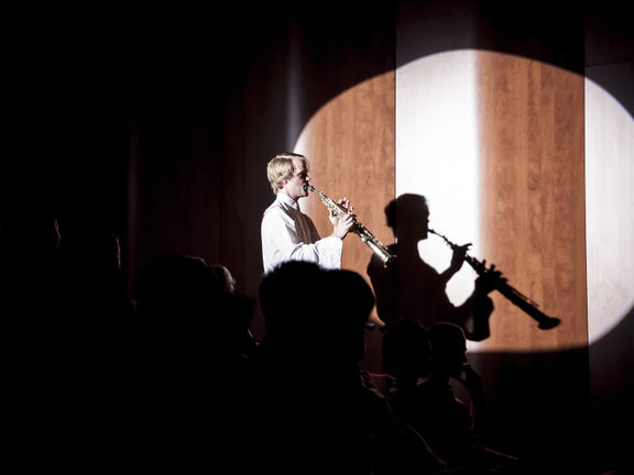 A solo performance at the International Saxophone Meeting 2013, a festival-workshop-competition held in Nova Gorica since 1997