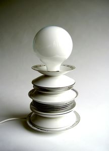 <!--LINK'" 0:181-->, <i>Stacked plates lamp</i>, Malin Lundmark, 2003