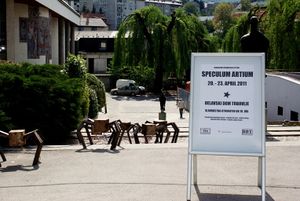 Posters announcing the <!--LINK'" 0:3--> in Trbovlje, 2011.