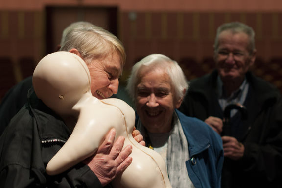 The Telenoid™, designed to appear and to behave as a 'minimalistic' human, was featured at the Speculum Artium Festival, as was its main inventor, dr. Hioshi Ishigura, 2013