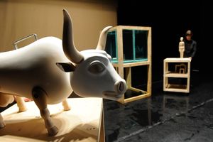 Queen Parsiphea, who makes love with the divine bull and gives birth to Minotaur: just one of the famous antique motives featured in <i>Prepovedane ljubezni</i> [Forbidden Loves] conceived by <!--LINK'" 0:453-->, a director and artist. Produced by <!--LINK'" 0:454--> and <!--LINK'" 0:455--> in 2009.
