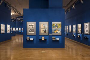 The exhibition view of the 14th Biennial of Slovene Book Illustration at Cankarjev dom Gallery in 2022.