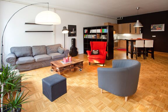 The interior of the Goga Literary Residency.