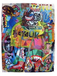 <i>My New Mercedes Shoes</i> painted by <!--LINK'" 0:270--> of <!--LINK'" 0:271-->, acrylic on canvas, 40 x 30 cm, 2008