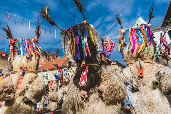 Kurent or Korant, the most known and popular traditional carnival character in Slovenia, Kurentovanje, Ptuj 2023. Author: Stanko Vozel