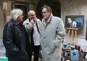 Opening of graphic design exhibition <i>Najboljše iz Vojvodine</i> [Best of Vojvodine] at Atrium of <!--LINK'" 0:76--> (Ljubljana Town Hall), 2008