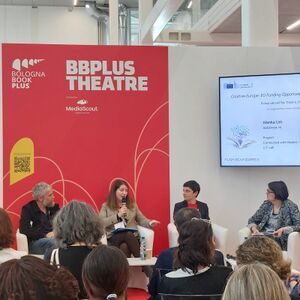 At the Bologna Children's Book Fair 2025, <!--LINK'" 0:0-->, <!--LINK'" 0:1--> and  <!--LINK'" 0:2-->,  <!--LINK'" 0:3-->, participated on the panel about the circulation of European literature.