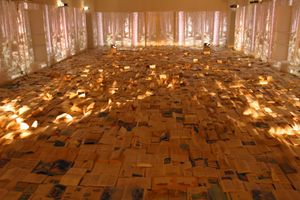 <i>Talking House - Theory Open I - The Shirt of Saint Francis</i> installation by <!--LINK'" 0:161--> at <!--LINK'" 0:162-->, 2003