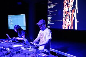 The Algorave evening at the 2026 Adela Festival of Generative Arts.