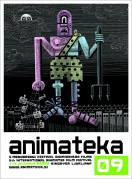 Animateka poster designed by artist-in-residence Matti Hagelberg, 2009