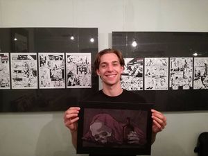 Tilen Javornik, <!--LINK'" 0:392--> open call winner 2016, during the opening of the Festival in 2017.