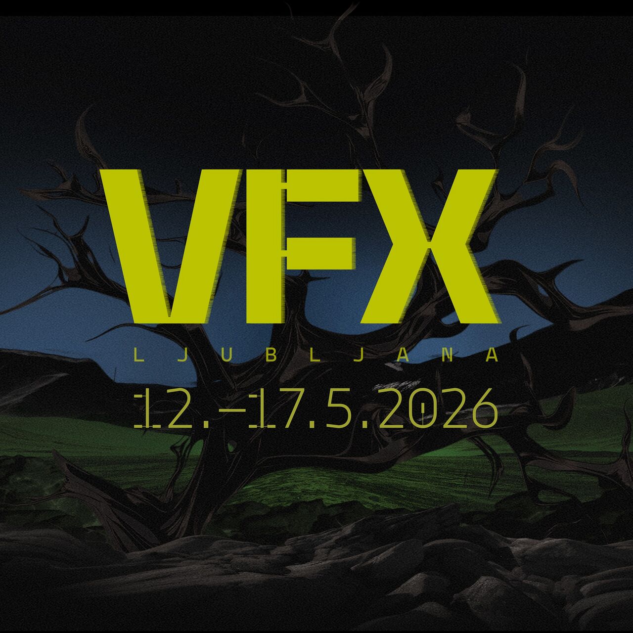 The poster for the 2026 edition of VFX Ljubljana festival.