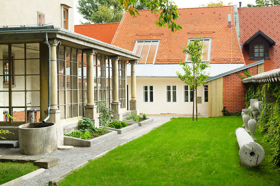 The renovated complex of the Plečnik House in 2015.