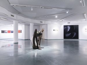 A sculpture by <!--LINK'" 0:101--> and a painting by <!--LINK'" 0:102-->, exhibited at the <!--LINK'" 0:103-->, 2014