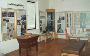 Artifacts from the Industrial collection, <!--LINK'" 0:551-->, documenting related industry that grew around the core business of mining, such as lime, glass, cement, brick, machining, chemical industry