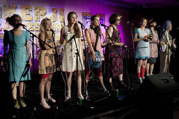 Škrip Orkestra at Poets sung by Rockers event at Kino Šiška in 2010