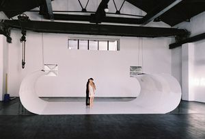 Dance performance <i>A Quick Story</i> by <!--LINK'" 0:0--> and <!--LINK'" 0:1-->, <!--LINK'" 0:2--> production performed at <!--LINK'" 0:3-->, 2004.
