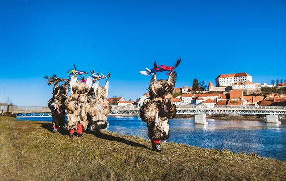 Kurents' door-to-door rounds, Kurentovanje in Ptuj, 2023. Author: Stanko Vozel