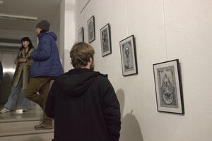 Opening of the exhibition <i>Encyclopedia Mythologica Slovenica</i> by Maja Poljanc at the 10th <!--LINK'" 0:280-->, 2023.