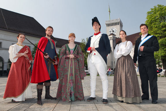 Time Machine project revives the history of the castle. Organised by the Ljubljanski grad Public Institute, 2014