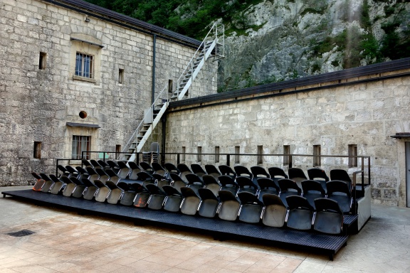 Open air theatre at Kluže Fortress, Triglav National Park, 2014