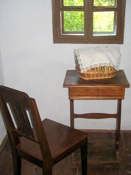Lace making table at Miner's House - Ethnological Collection, 2007