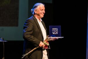 The Večernica Award ceremony, a Slovenian literary prize for the best children's or youth literary work of the past year. The 24th Večernica Award laureate was poet, playwright, director, and actor <!--LINK'" 0:65-->, <!--LINK'" 0:66--> 2020.