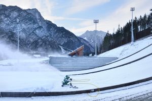 The Nordic Centre Planica with the Čaplja service building designed by the <!--LINK'" 0:652-->, 2016
