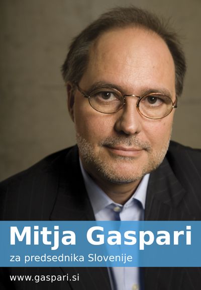 Poster for Mitja Gaspari presidential campaign by Poper Studio, 2007