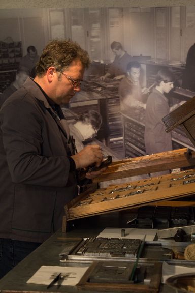 A part of the exhibition called 'History of printing in Slovenia' and held by the Technical Museum of Slovenia, 2015